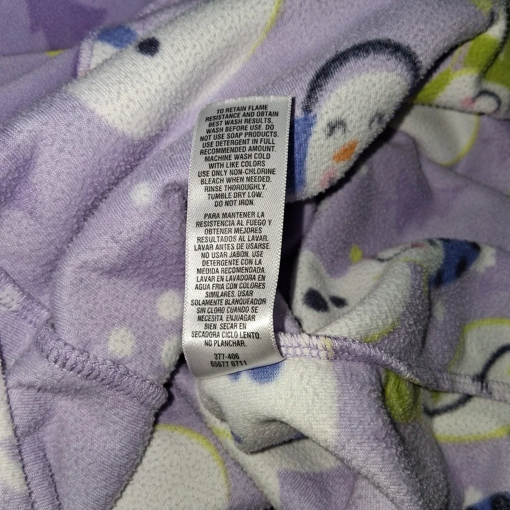Carters Super Comfy Kids Girls Snowman‎ Print Fleece Nightgown Pajama Dress L